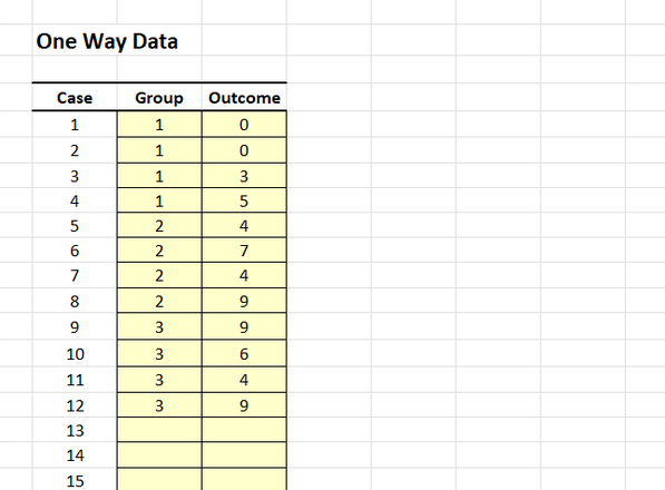 Screenshot for entering data