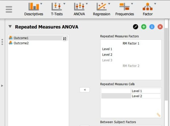 Screenshot for selecting analysis