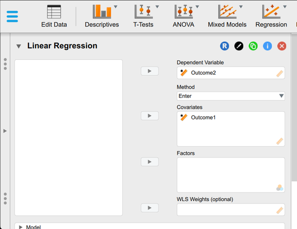 Screenshot for obtaining inferentials