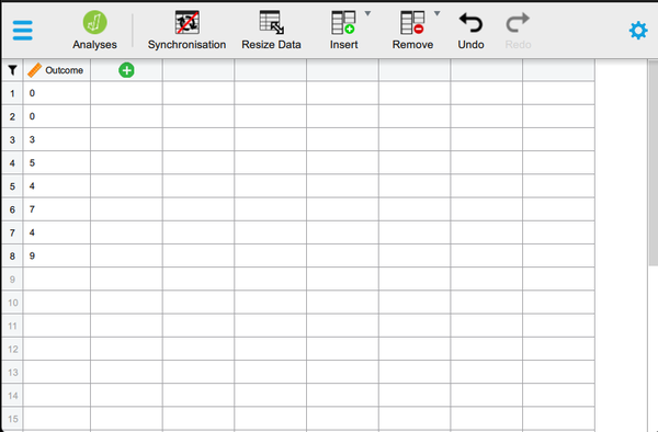 Screenshot for obtaining standardized scores
