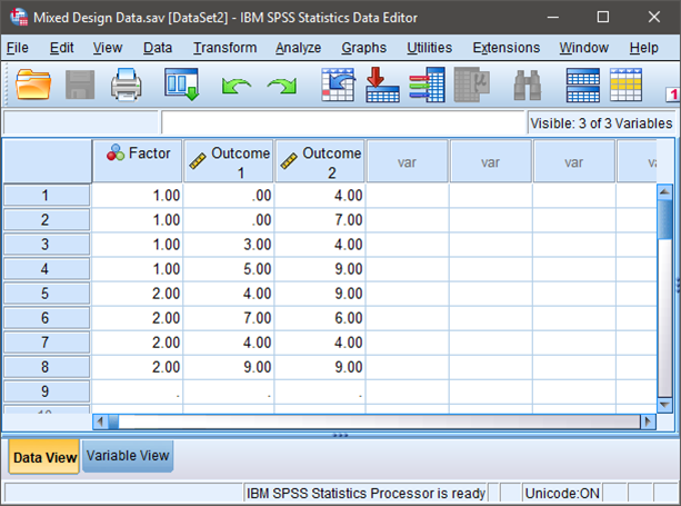 Screenshot for entering data