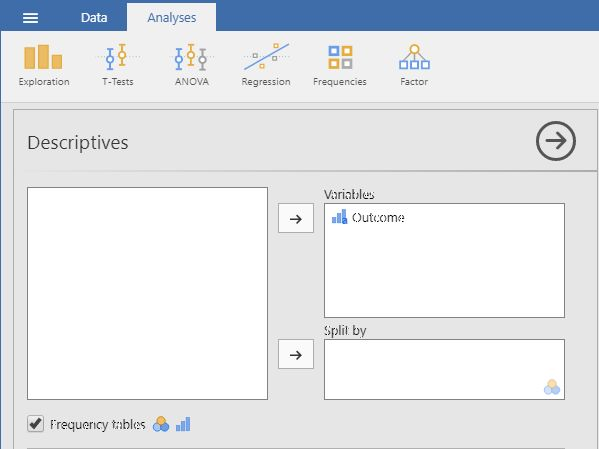 Screenshot for obtaining frequencies