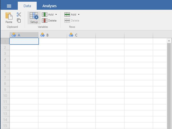 Screenshot for defining variables