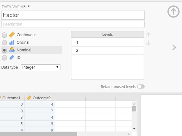Screenshot for labeling values