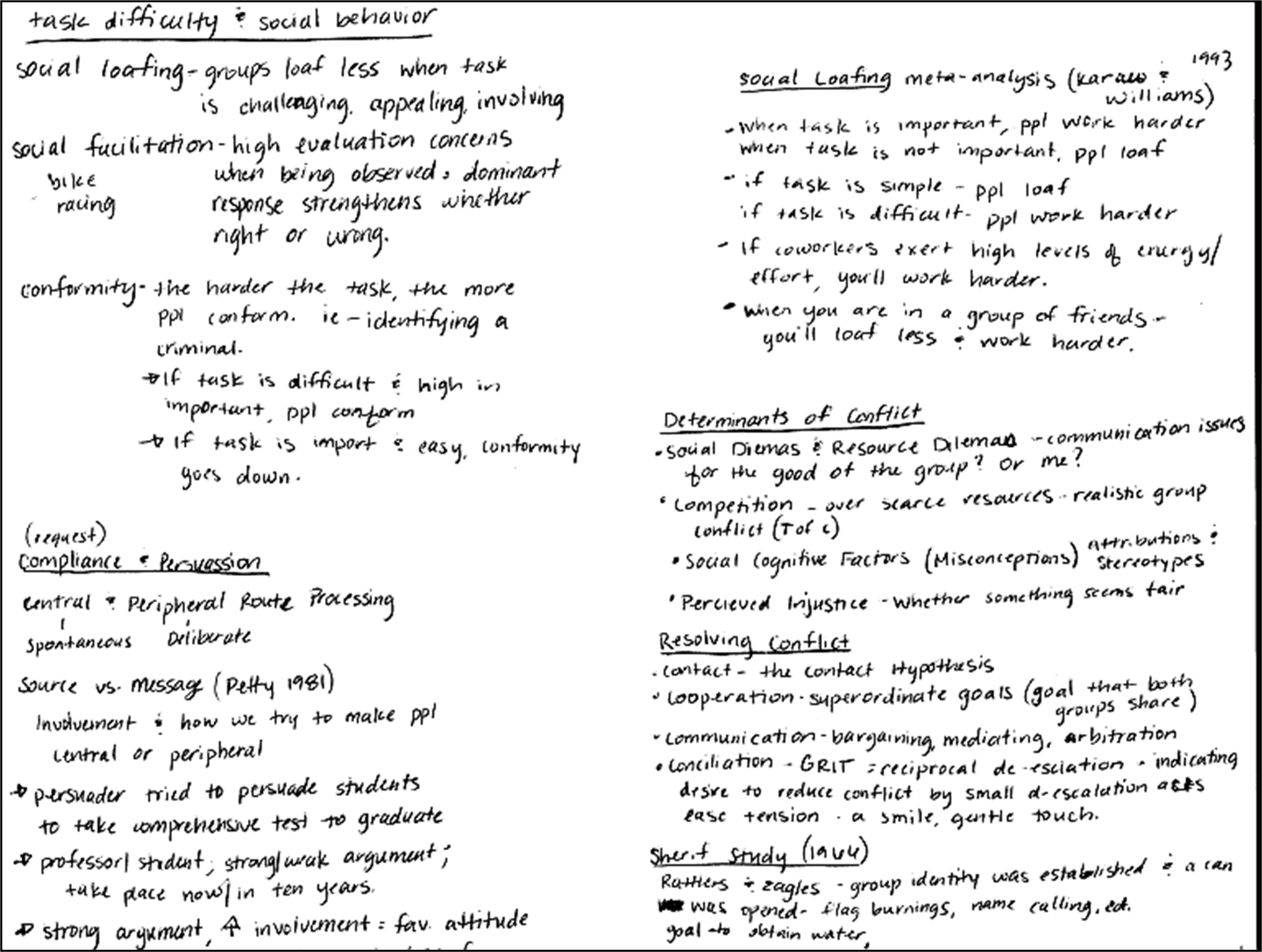Note Sheet Example 1